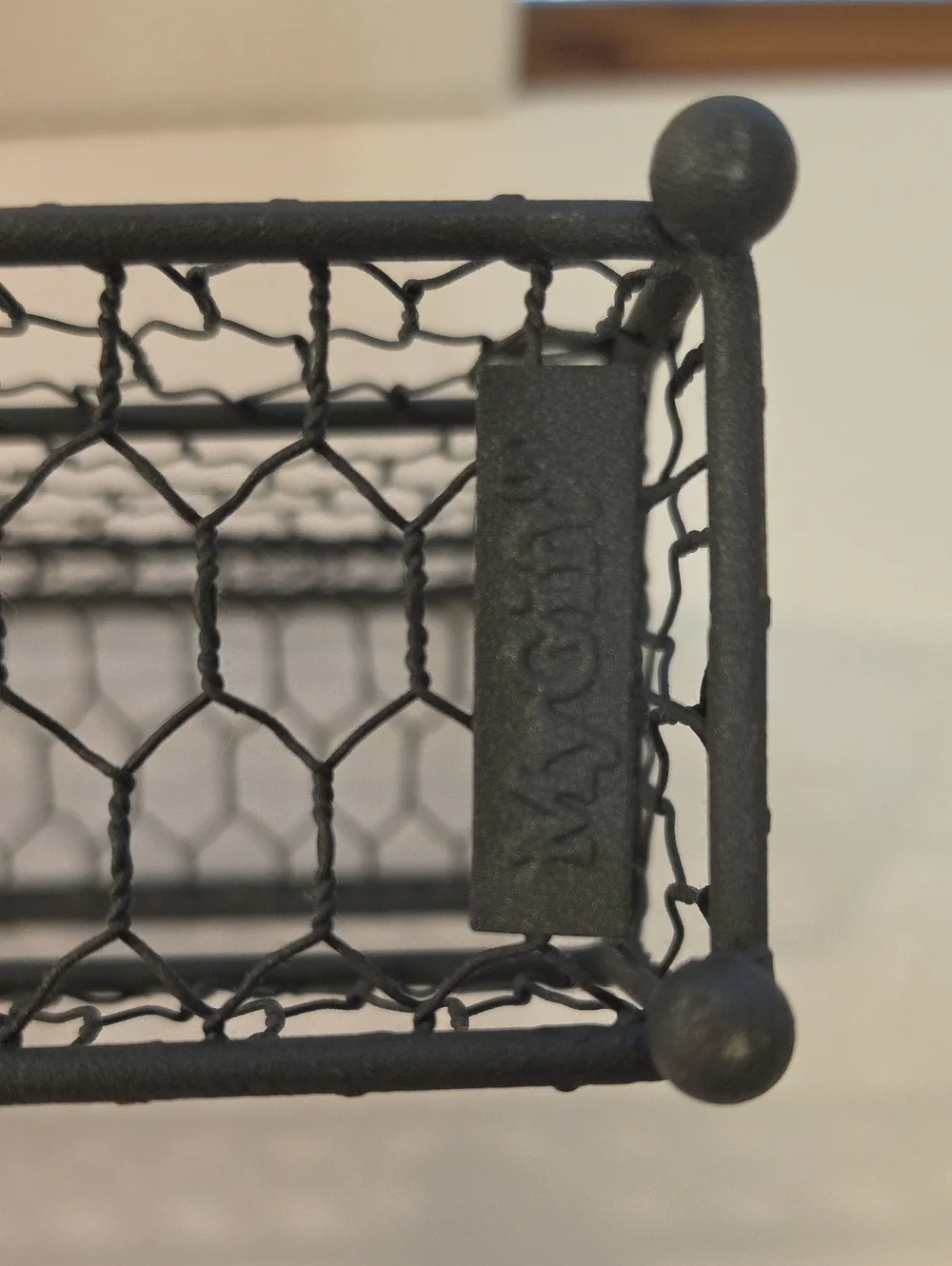 Rustic Two Tier Gray Wire Mesh/Chicken Wire Spice Rack - My Gift Brand